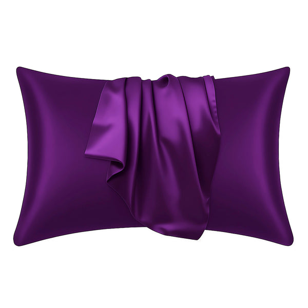 Satin pillow case Purple 60 x 70 cm pillow size - Silky satin pillowcase / cushion cover