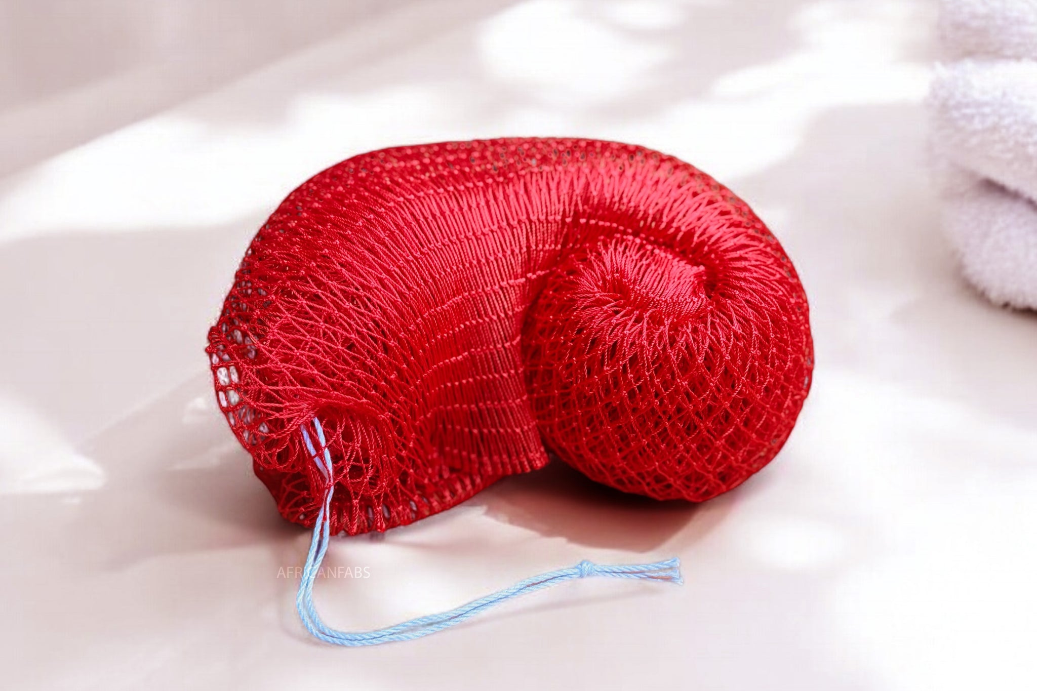African net sponge / African exfoliating net / Sapo sponge - Red
