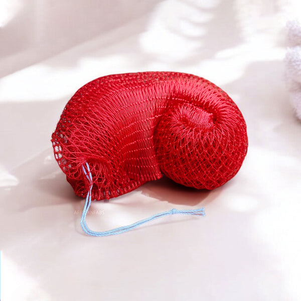 African net sponge / African exfoliating net / Sapo sponge - Red