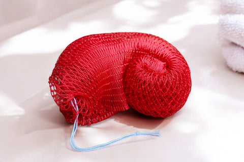 African net sponge / African exfoliating net / Sapo sponge - Red