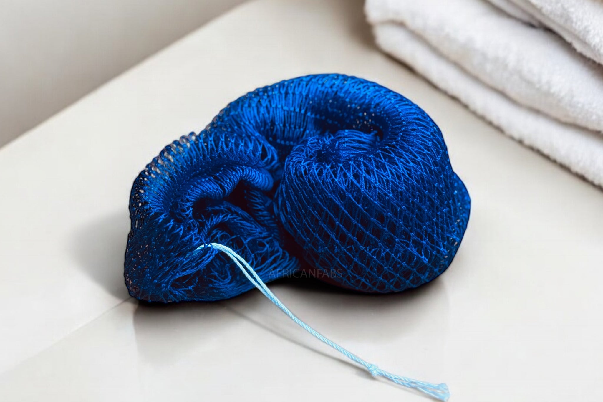 African net sponge / African exfoliating net / Sapo sponge - Blue