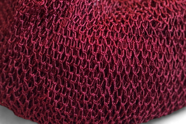 African net sponge / African exfoliating net / Sapo sponge - Burgundy red