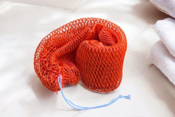 African net sponge / African exfoliating net / Sapo sponge - Orange