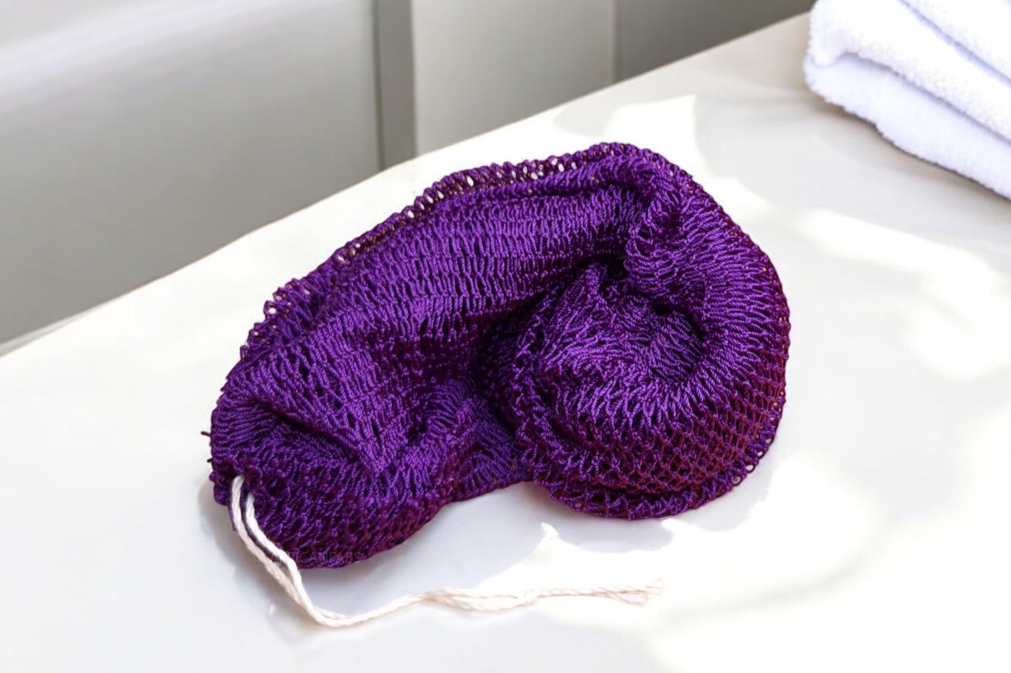 African net sponge / African exfoliating net / Sapo sponge - Purple