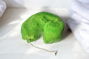 African net sponge / African exfoliating net / Sapo sponge - Neon green