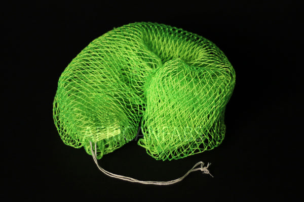 African net sponge / African exfoliating net / Sapo sponge - Compact size - Neon green