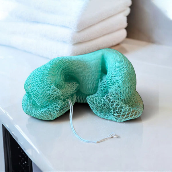 African net sponge / African exfoliating net / Sapo sponge - Turquoise