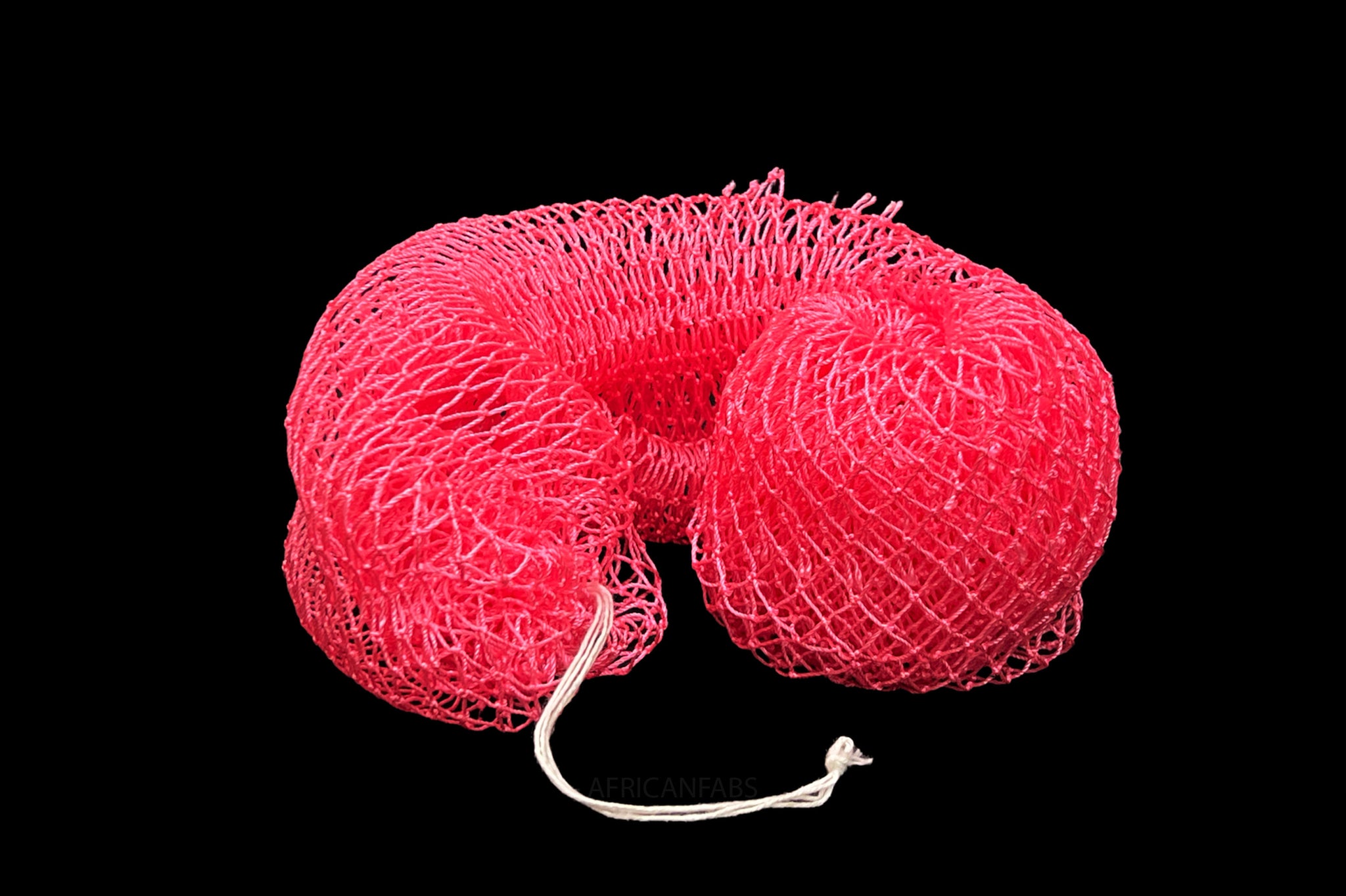 African net sponge / African exfoliating net / Sapo sponge - Compact size - Dark Pink