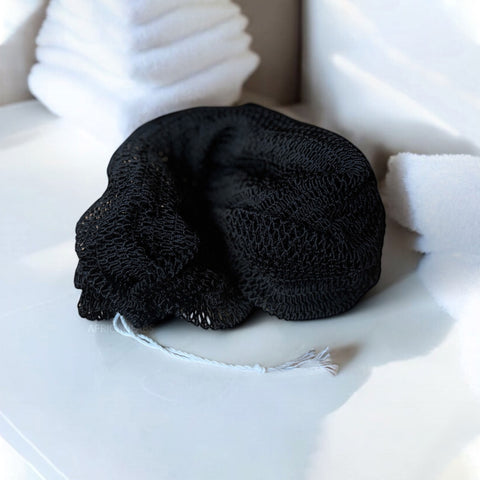 African net sponge / African exfoliating net / Sapo sponge - Black