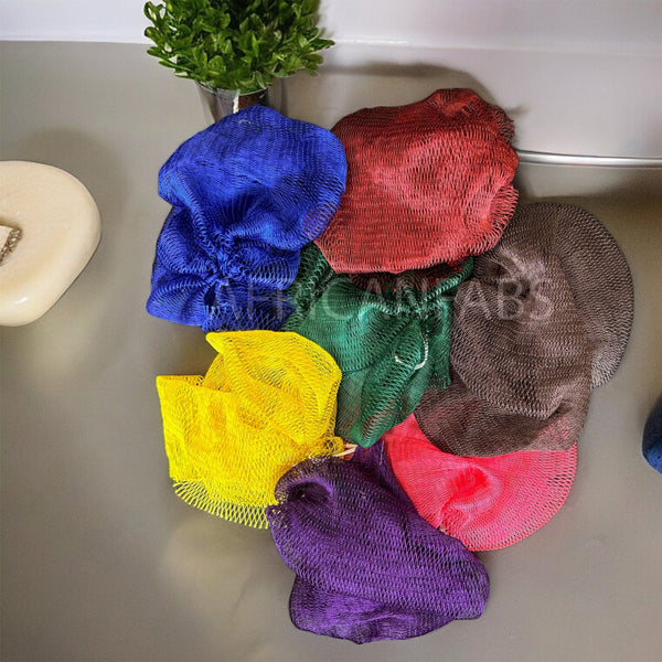 African net sponge / African exfoliating net / Sapo sponge - Random color with flaws