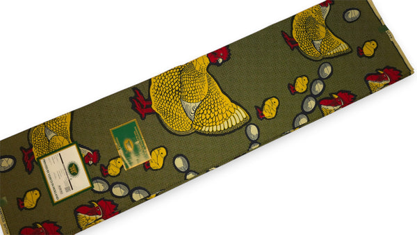 VLISCO Hollandais Wax print fabric - Yellow Red Happy family VL0H628