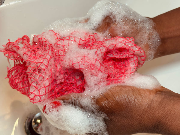 African net sponge / African exfoliating net / Sapo sponge - Pink