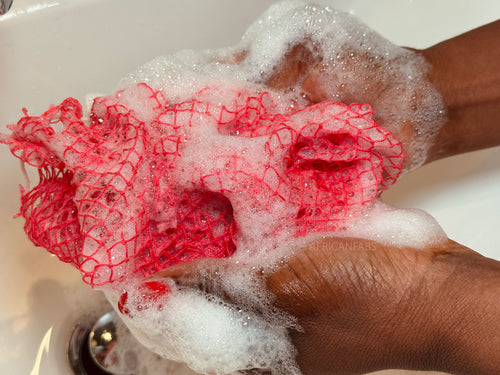 African net sponge / African exfoliating net / Sapo sponge - Light Blue