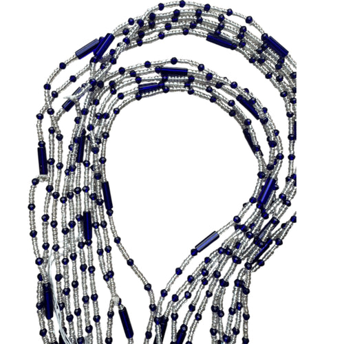 (Important: please read) Waist Beads / African Hip Chain - Blue (Traditional non-elastic string)