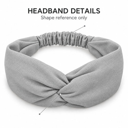 African print Headband - Adults - Hair Accessories - Blue White Wave Pattern