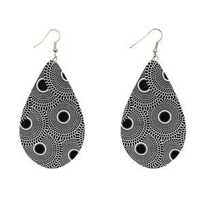 Black / white - African inspired earrings