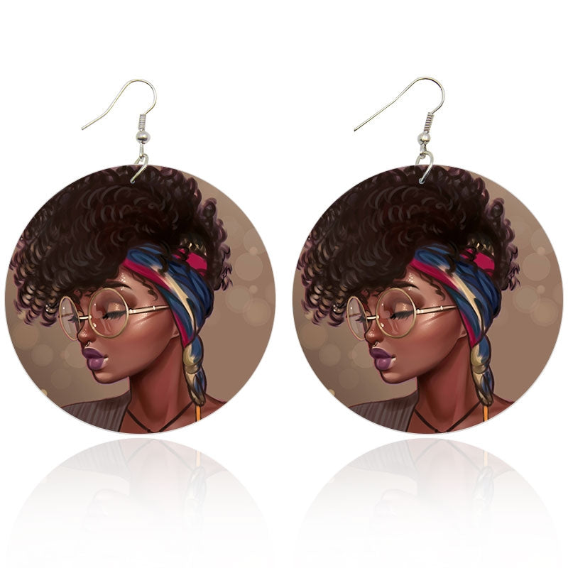 Girl with Glasses | African inspired earrings