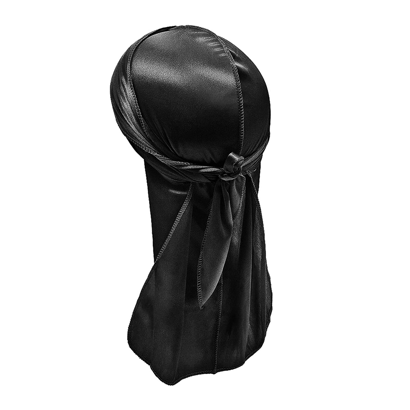 Durag / Du-rag / Do-rag / Bandana Silky - Unisex - Black