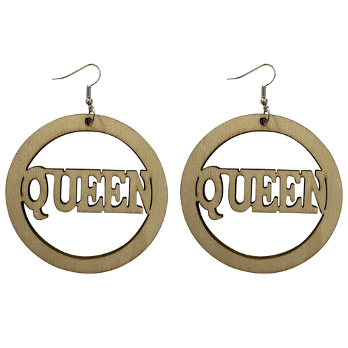 African earrings, wooden earrings | QUEEN