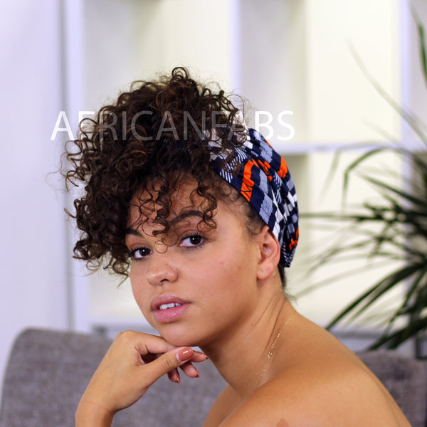 African headwrap - Orange trails