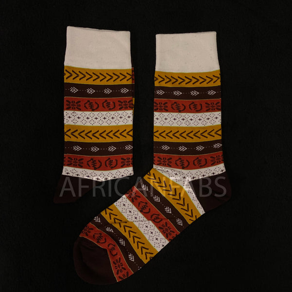 SCARF + SOCK SET African print maroon red bogolan Winter Scarf + Socks
