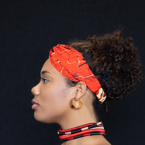 African print Headband - Adults - Hair Accessories - Red Kampala